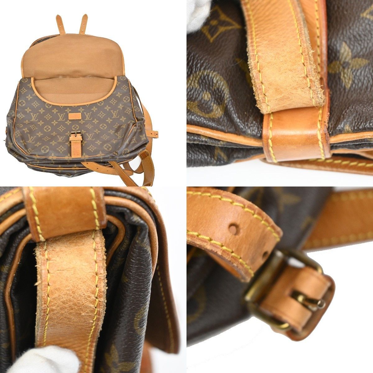 Louis Vuitton Louis Vuitton Saumur Handbag Monogram Canvas Size ONE SIZE - 14 Thumbnail