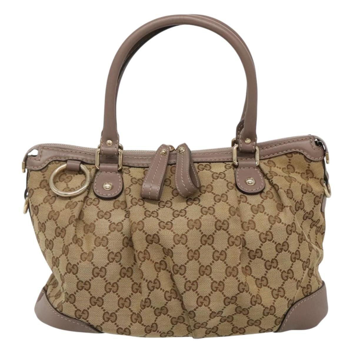 Gucci Gucci Sukey Top Handle Satchel GG Canvas with Leather Size ONE SIZE - 19 Thumbnail