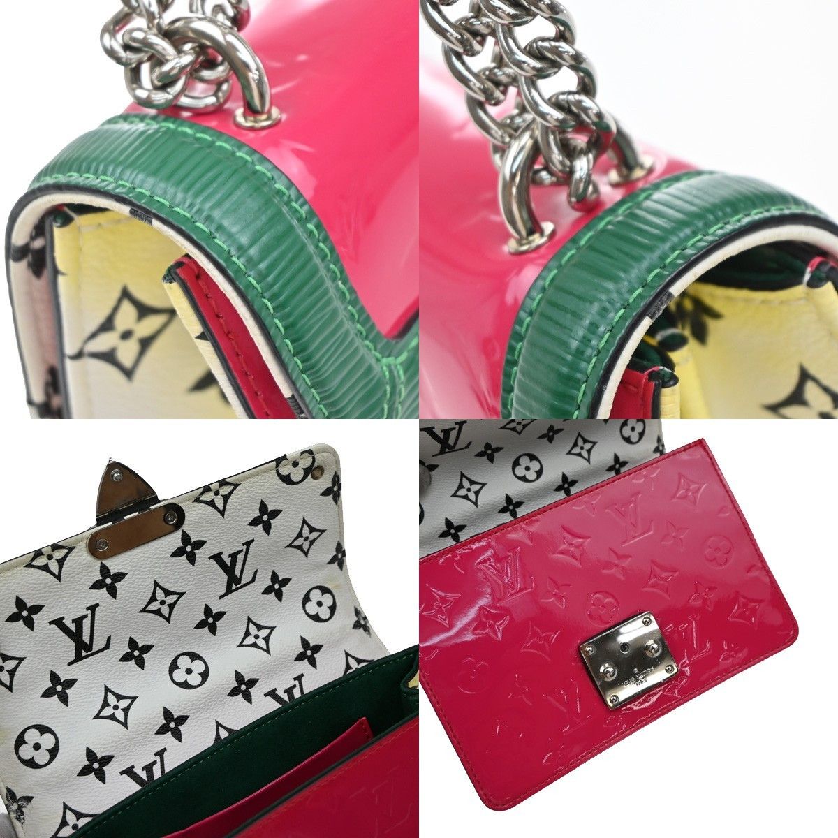 Louis Vuitton Louis Vuitton Wynwood Handbag Monogram Vernis with Monogram Canvas and Epi Leather Size ONE SIZE - 11 Thumbnail