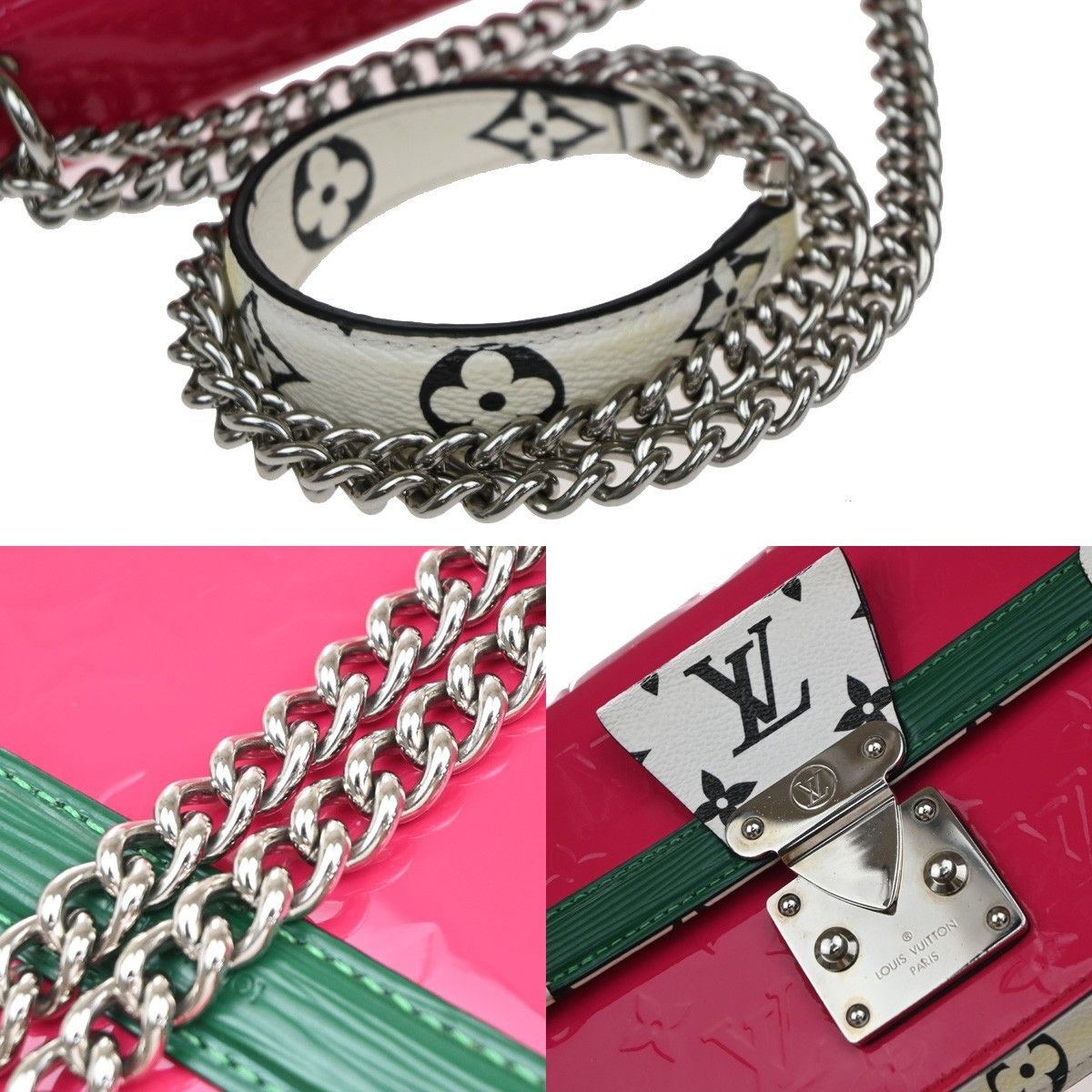 Louis Vuitton Louis Vuitton Wynwood Handbag Monogram Vernis with Monogram Canvas and Epi Leather Size ONE SIZE - 7 Thumbnail