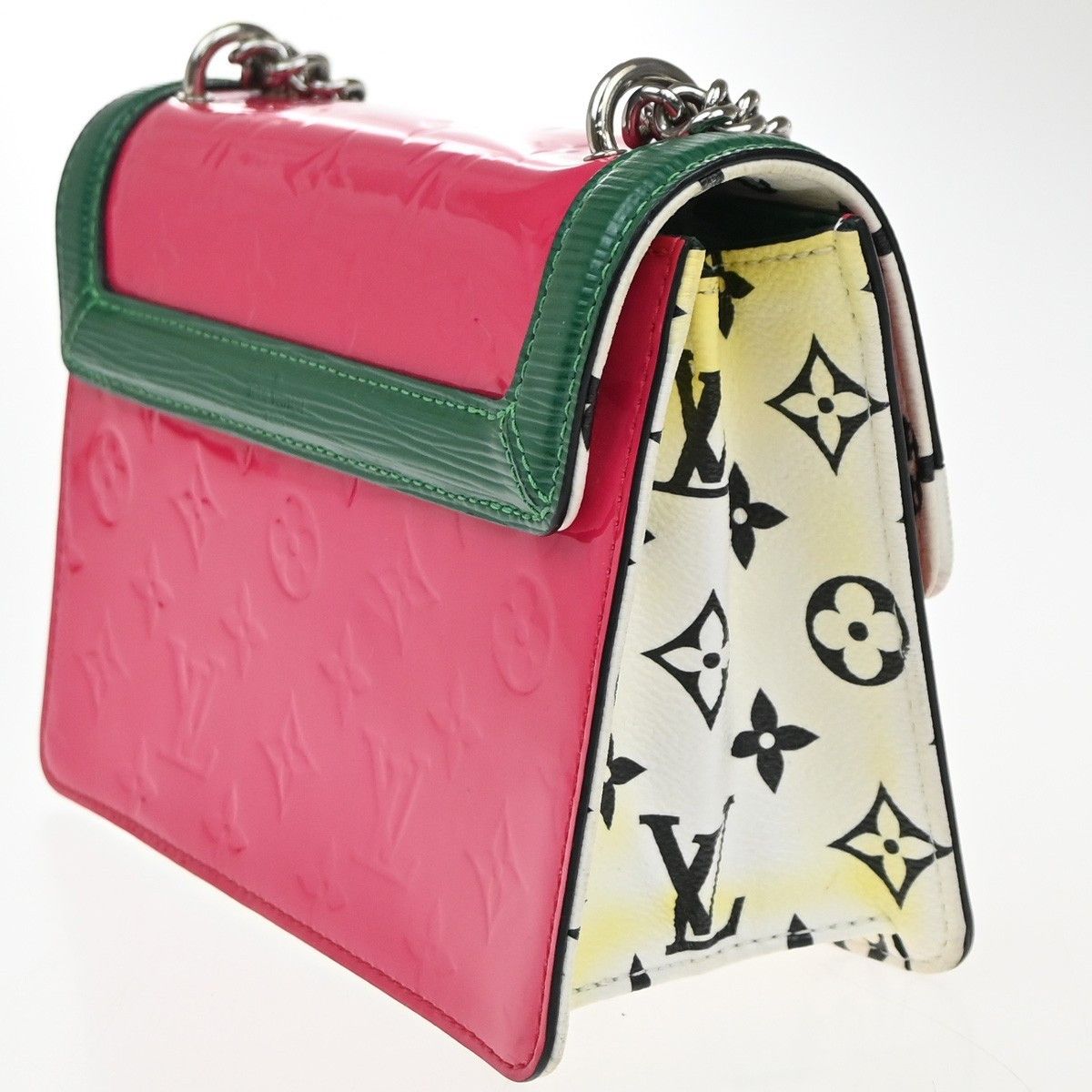 Louis Vuitton Louis Vuitton Wynwood Handbag Monogram Vernis with Monogram Canvas and Epi Leather Size ONE SIZE - 4 Thumbnail