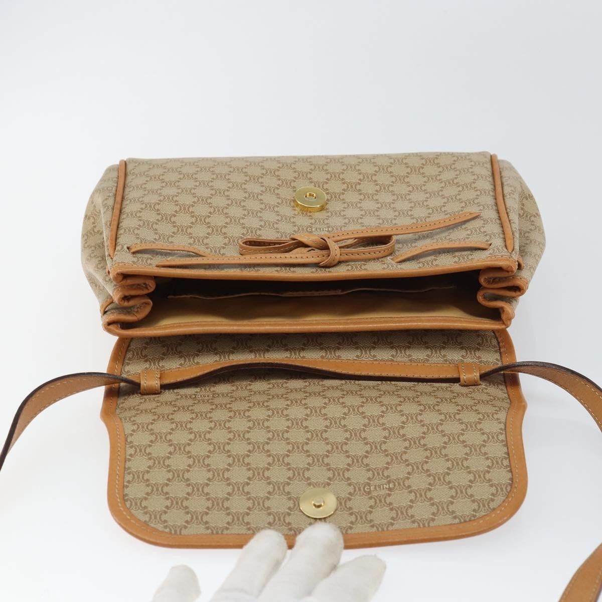 Celine Celine Vintage Macadam Shoulder Bag Canvas and Leather Size ONE SIZE - 19 Thumbnail