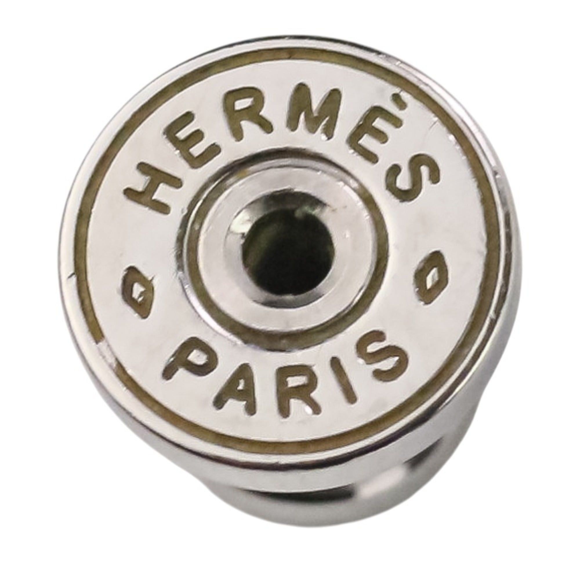 Hermes HERMES Loop Grand Earrings PM Aluminum Navy Women's Size ONE SIZE - 10 Thumbnail