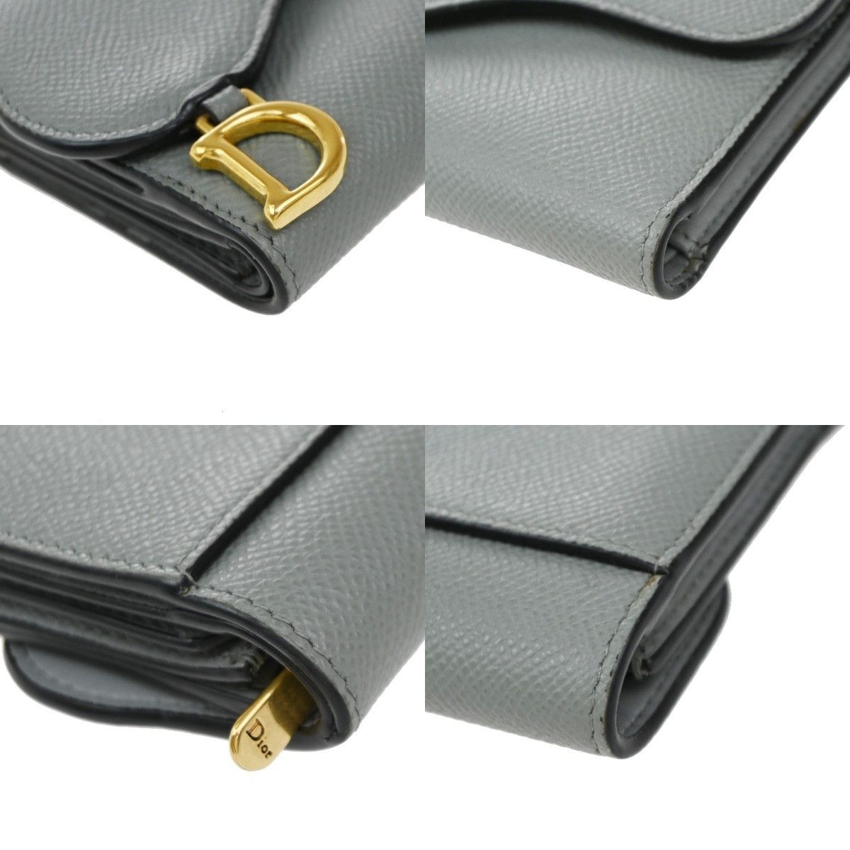 Dior Christian Dior Saddle Trifold Flap Wallet Leather Size ONE SIZE - 8 Thumbnail