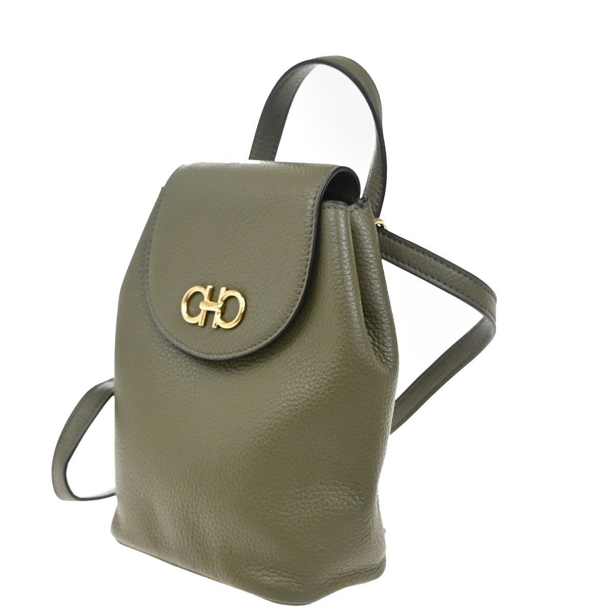 Salvatore Ferragamo Salvatore Ferragamo Gancini Backpack Leather Size ONE SIZE - 3 Thumbnail