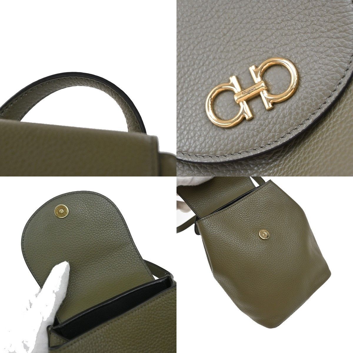 Salvatore Ferragamo Salvatore Ferragamo Gancini Backpack Leather Size ONE SIZE - 9 Thumbnail