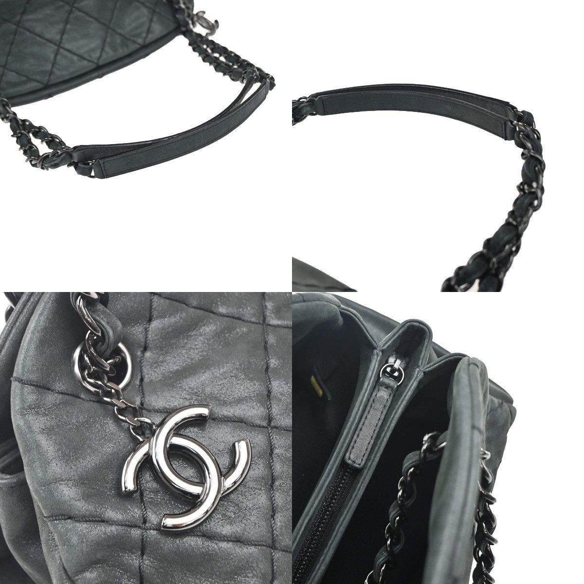Chanel Chanel Just Mademoiselle Bag Quilted Iridescent Leather Size ONE SIZE - 10 Thumbnail
