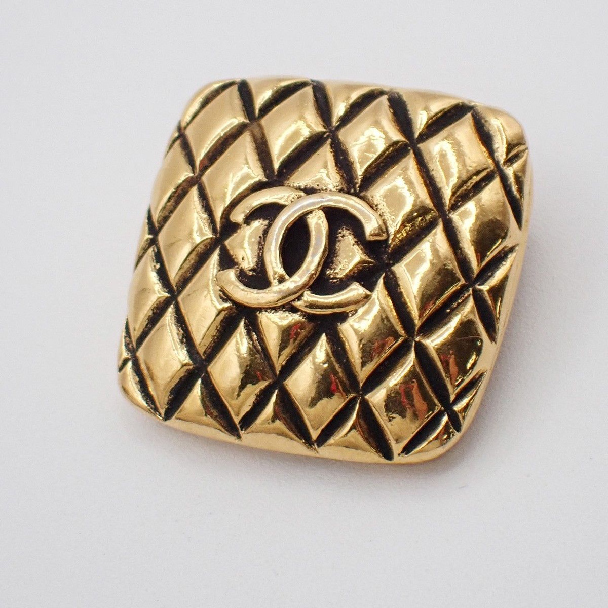 Chanel Chanel Vintage CC Square Clip-On Earrings Metal Size ONE SIZE - 4 Thumbnail