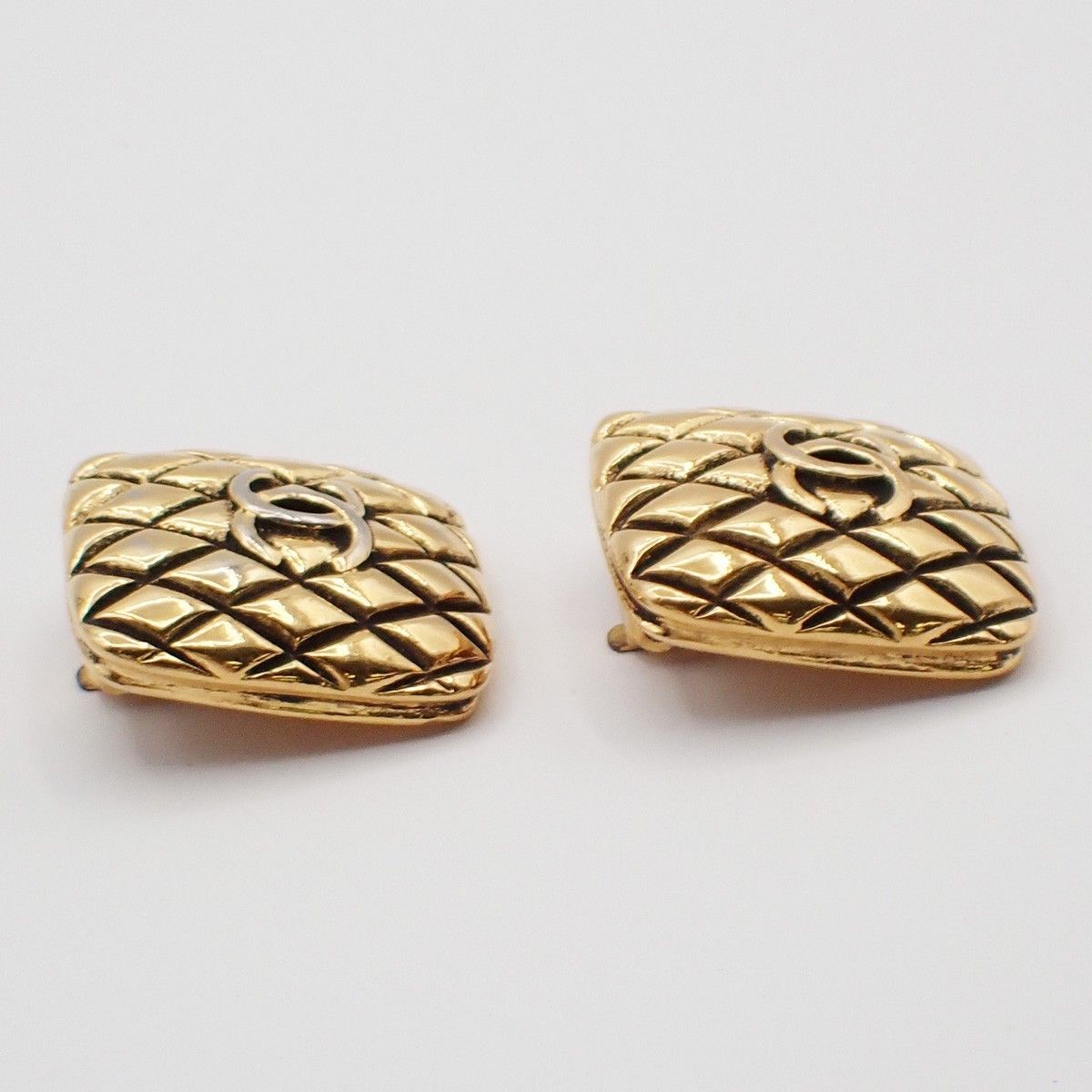Chanel Chanel Vintage CC Square Clip-On Earrings Metal Size ONE SIZE - 8 Thumbnail