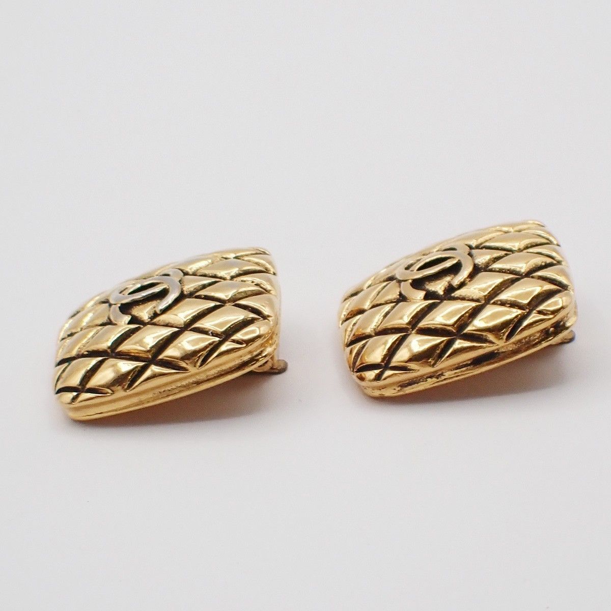 Chanel Chanel Vintage CC Square Clip-On Earrings Metal Size ONE SIZE - 7 Thumbnail