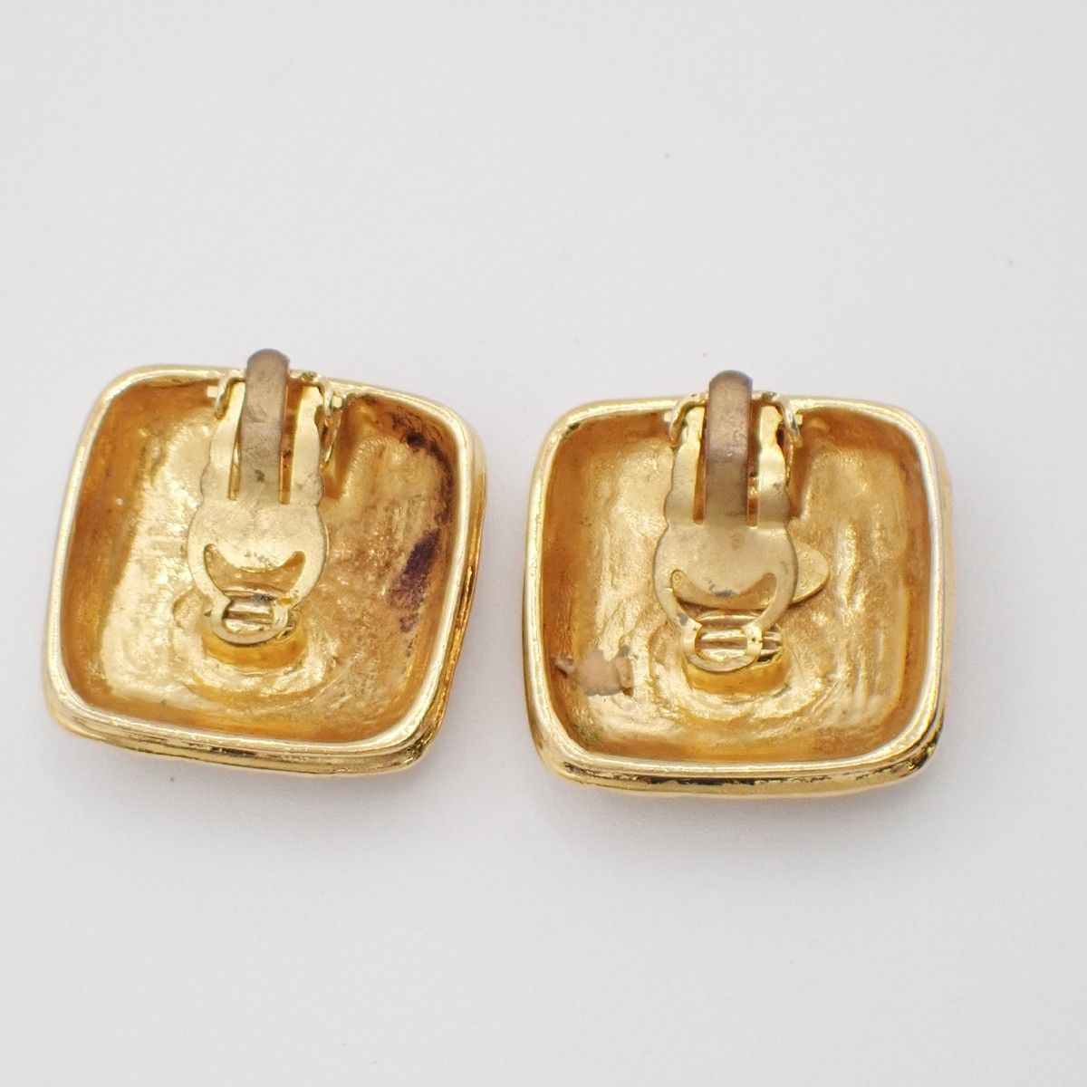 Chanel Chanel Vintage CC Square Clip-On Earrings Metal Size ONE SIZE - 2 Thumbnail