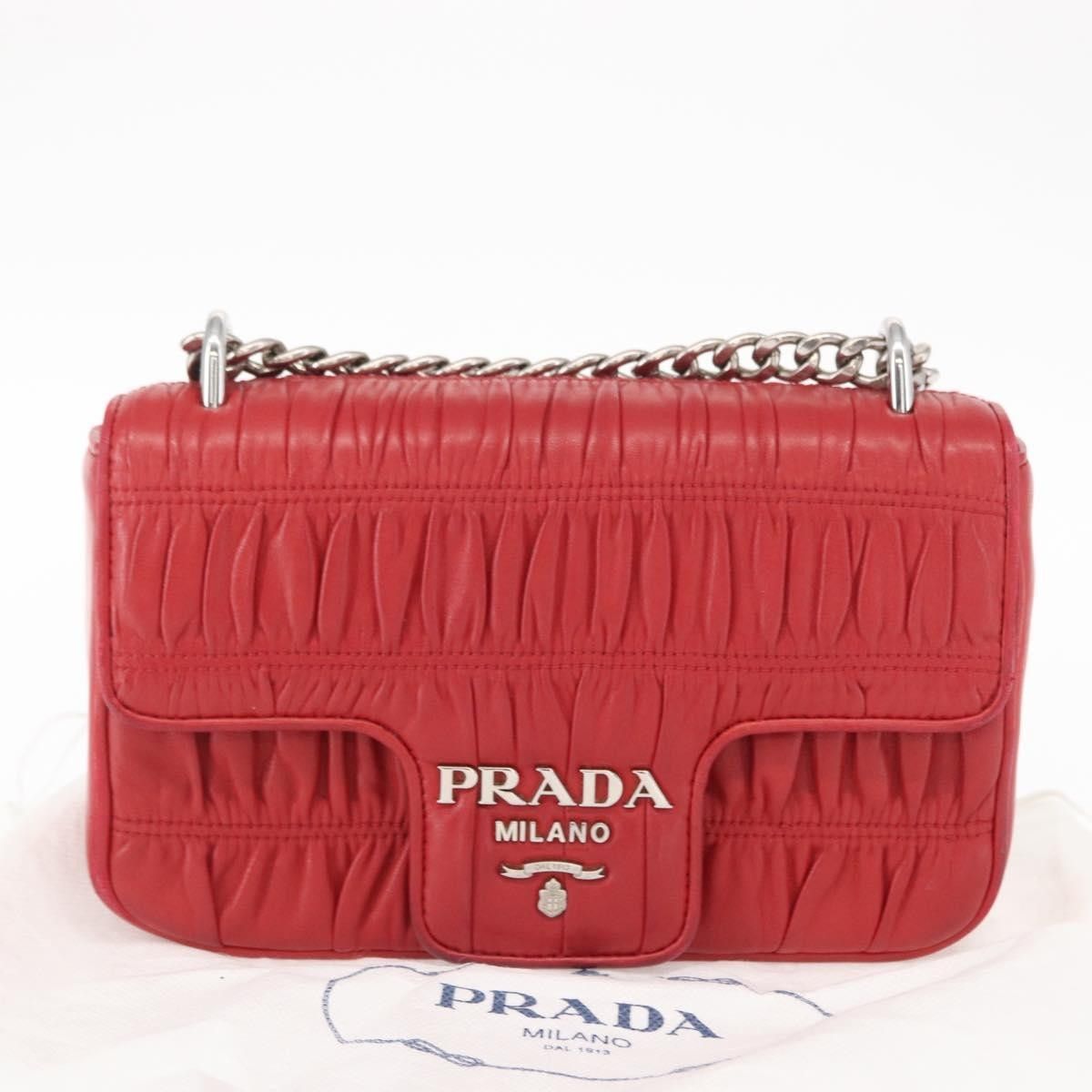 Prada Prada Gaufre Chain Flap Shoulder Bag Nappa Leather Size ONE SIZE - 16 Thumbnail