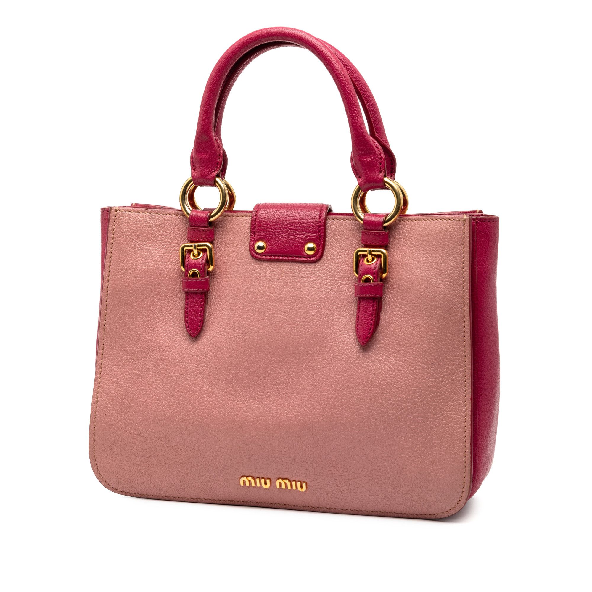 Miu Miu Miu Miu Bicolor Goatskin Madras Satchel Size ONE SIZE - 2 Thumbnail