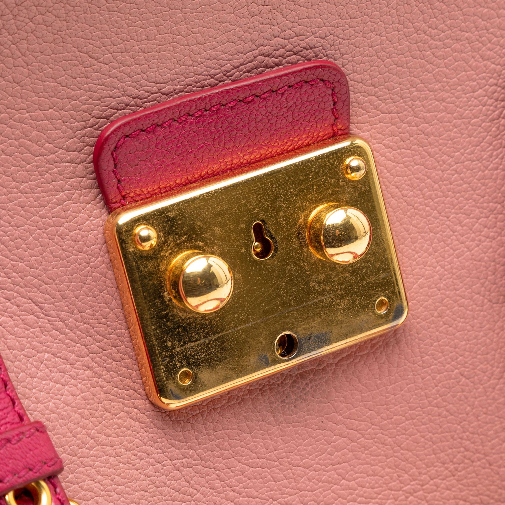 Miu Miu Miu Miu Bicolor Goatskin Madras Satchel Size ONE SIZE - 8 Thumbnail