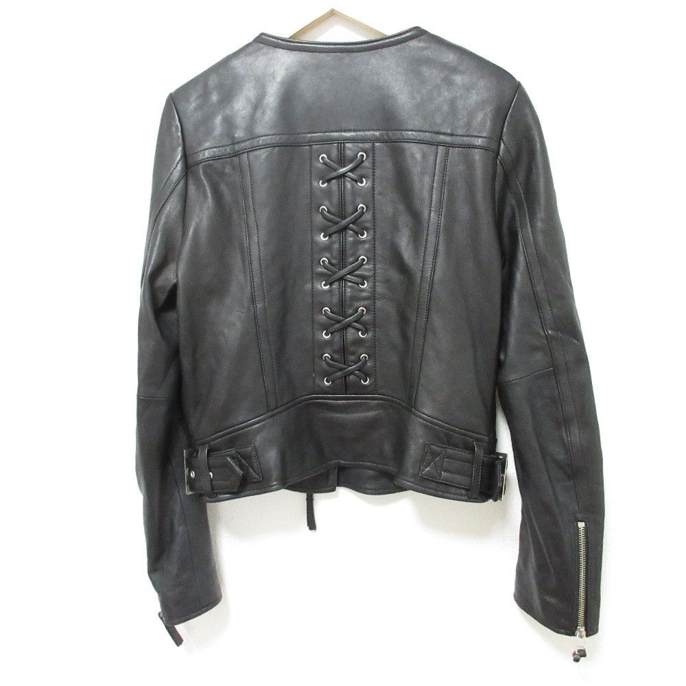 Other Other GRACE CONTINENTAL Lace Up Riders Jacket Blouson Leather Outerwear DUTY FREE for USA Size ONE SIZE - 2 Thumbnail