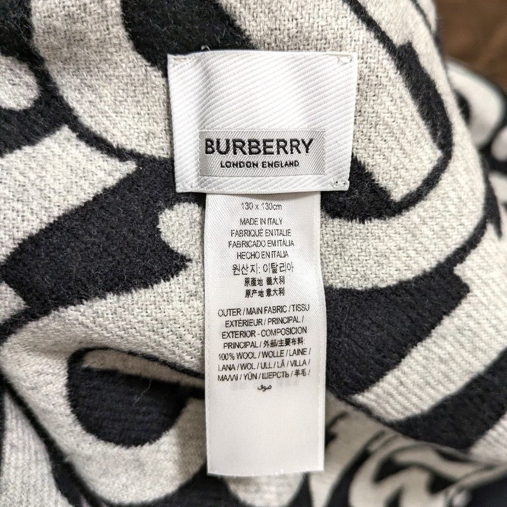 Burberry Burberry Burberry TB Logo Wool Cape Cotton Shawl DUTY FREE for USA Size ONE SIZE - 8 Thumbnail