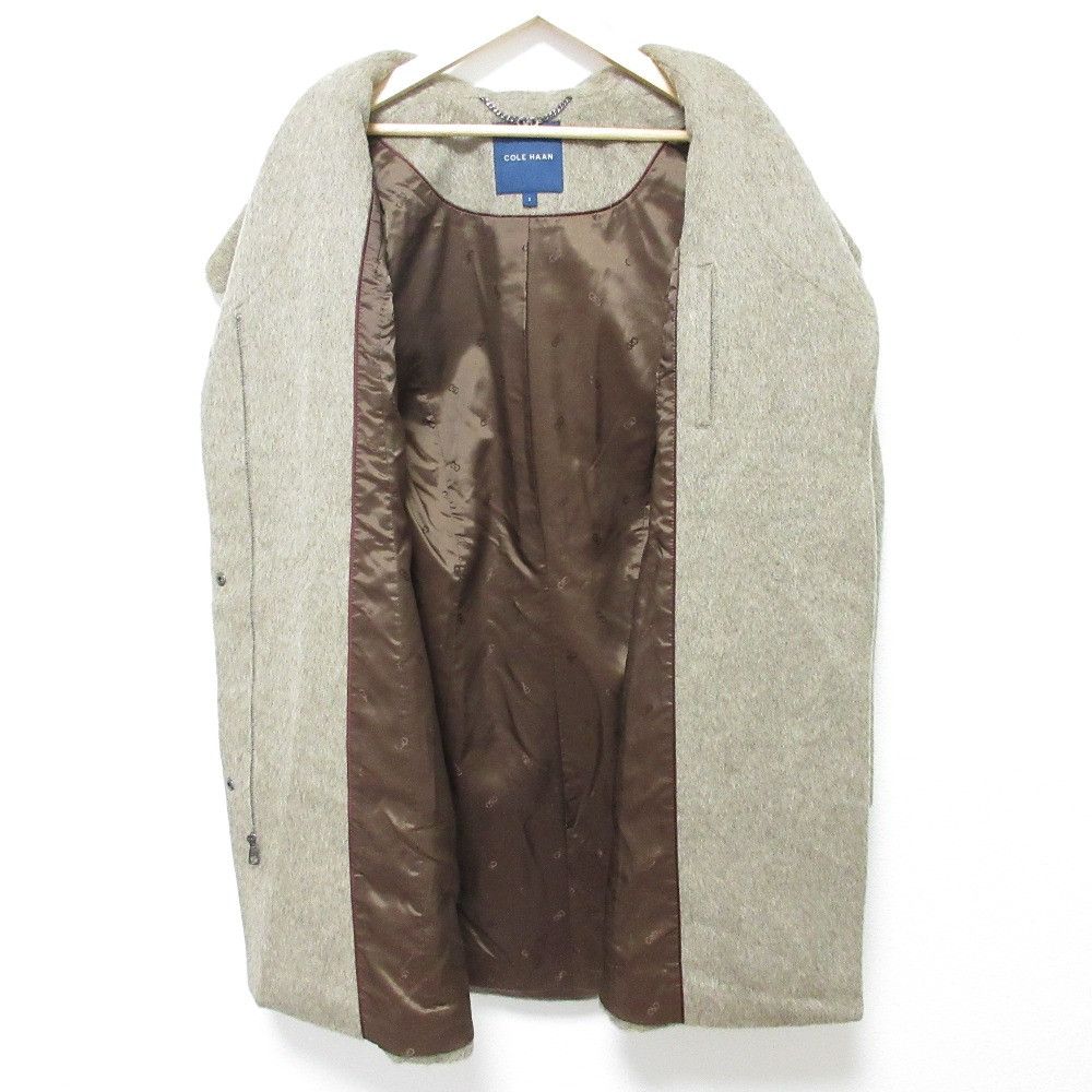 Other Other Cole Haan Alpaca Big Collar Shaggy Coat Natural Material Outerwear DUTY FREE for USA Size ONE SIZE - 3 Thumbnail