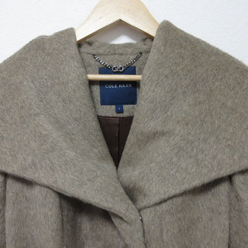 Other Other Cole Haan Alpaca Big Collar Shaggy Coat Natural Material Outerwear DUTY FREE for USA Size ONE SIZE - 6 Thumbnail
