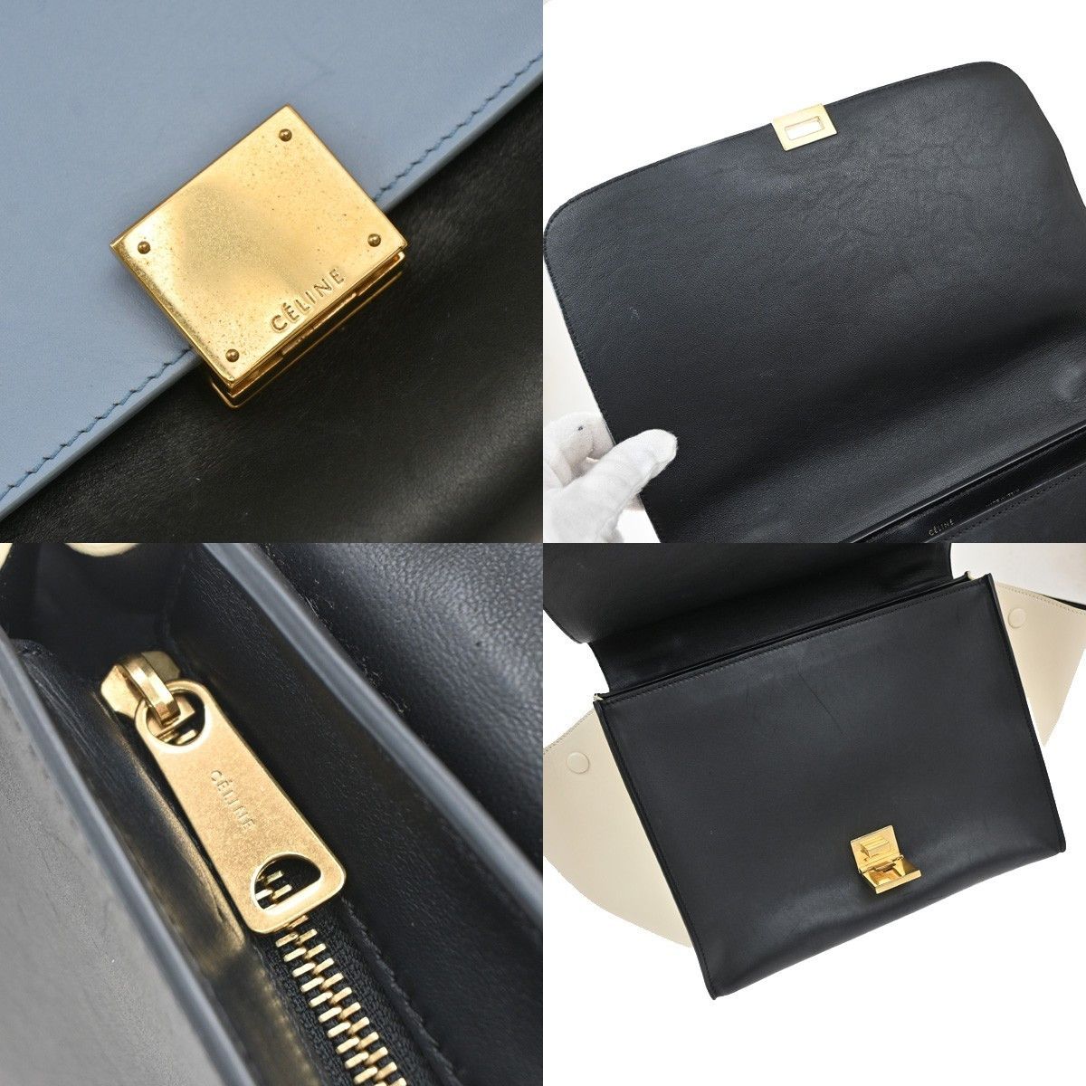 Celine Celine Tricolor Trapeze Bag Leather Size ONE SIZE - 9 Thumbnail