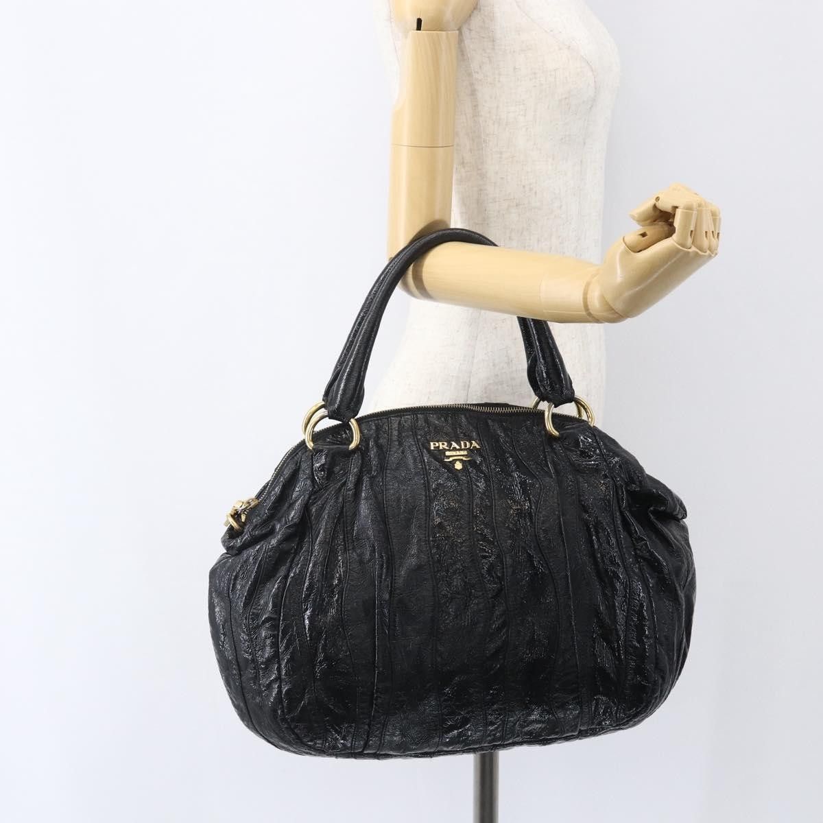 Prada Prada Waves Hobo Leather and Tessuto Size ONE SIZE - 17 Thumbnail