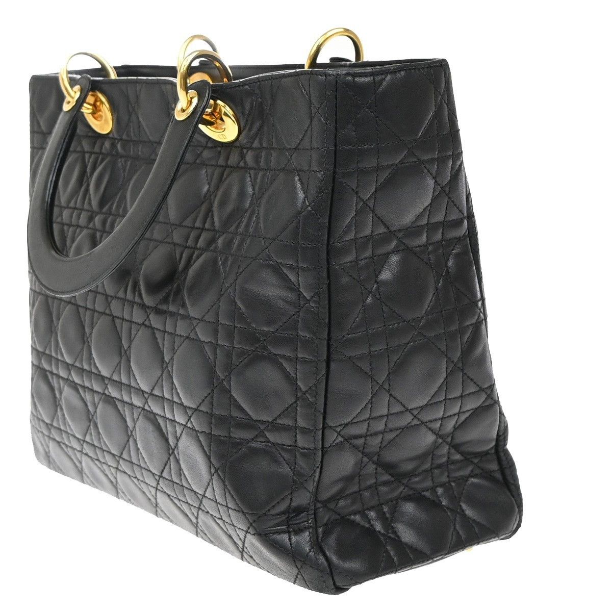 Dior Christian Dior Vintage Lady Dior Bag Cannage Quilt Lambskin Size ONE SIZE - 3 Thumbnail
