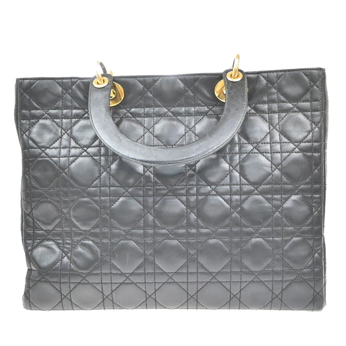 Dior Christian Dior Vintage Lady Dior Bag Cannage Quilt Lambskin Size ONE SIZE - 2 Thumbnail