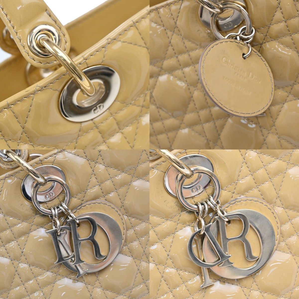 Dior Christian Dior Lady Dior Cannage Quilt Patent Size ONE SIZE - 10 Thumbnail