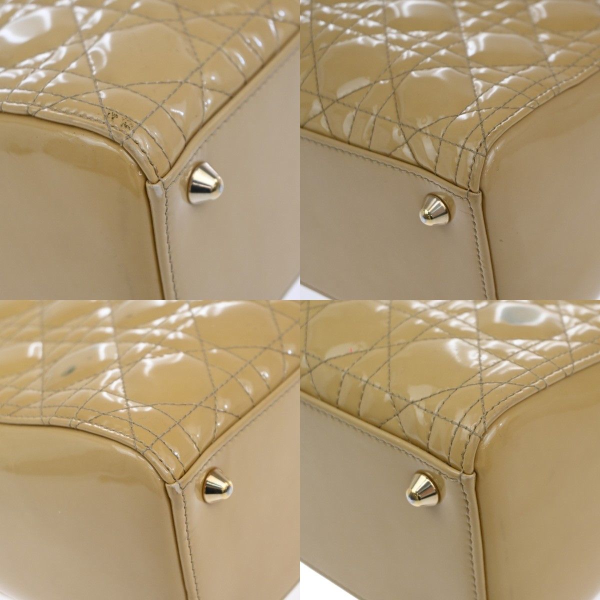 Dior Christian Dior Lady Dior Cannage Quilt Patent Size ONE SIZE - 9 Thumbnail