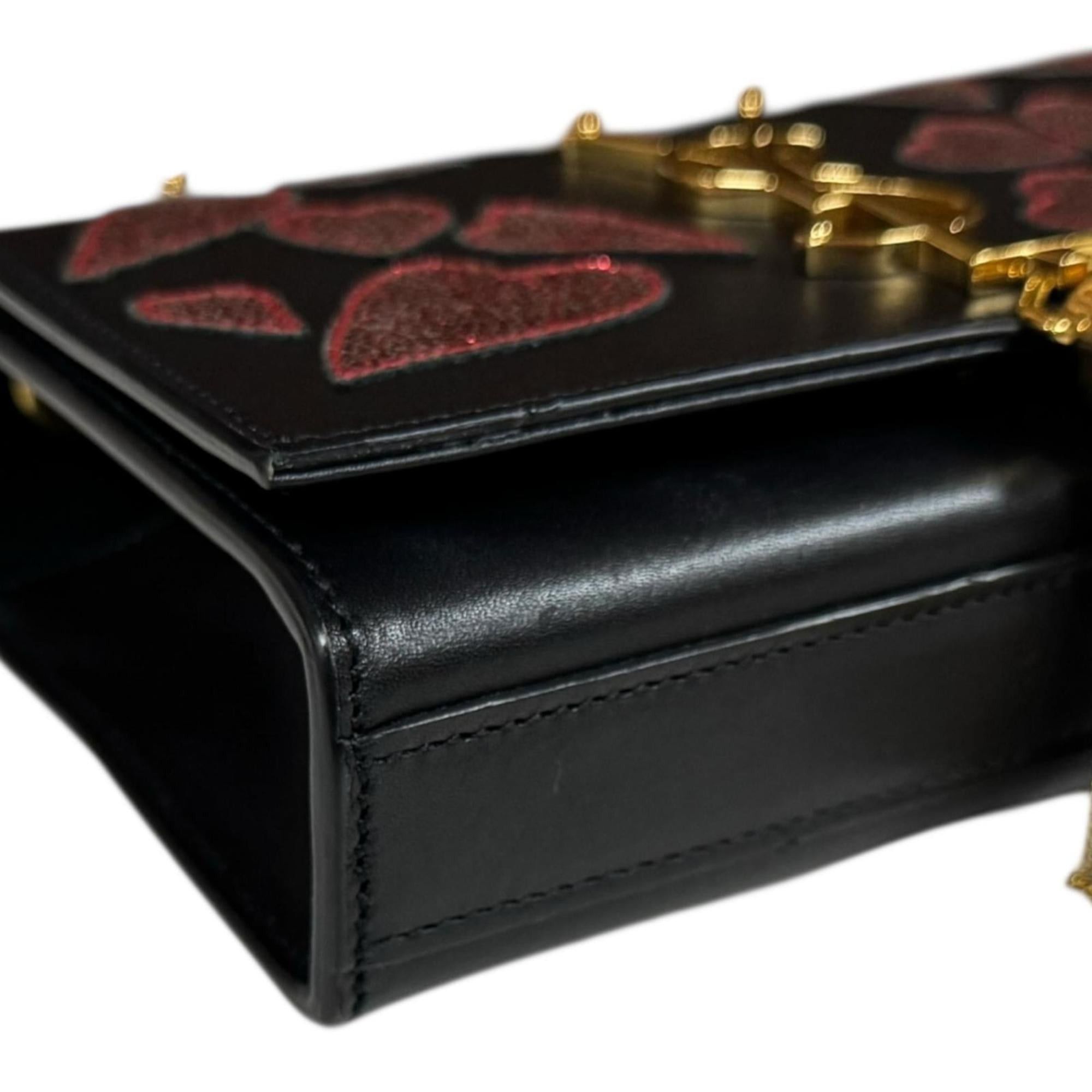 Saint Laurent Paris Saint Laurent Shoulder Bag, Leather, Black, Women's, Pre-owned, Chain Tassel Size ONE SIZE - 10 Thumbnail