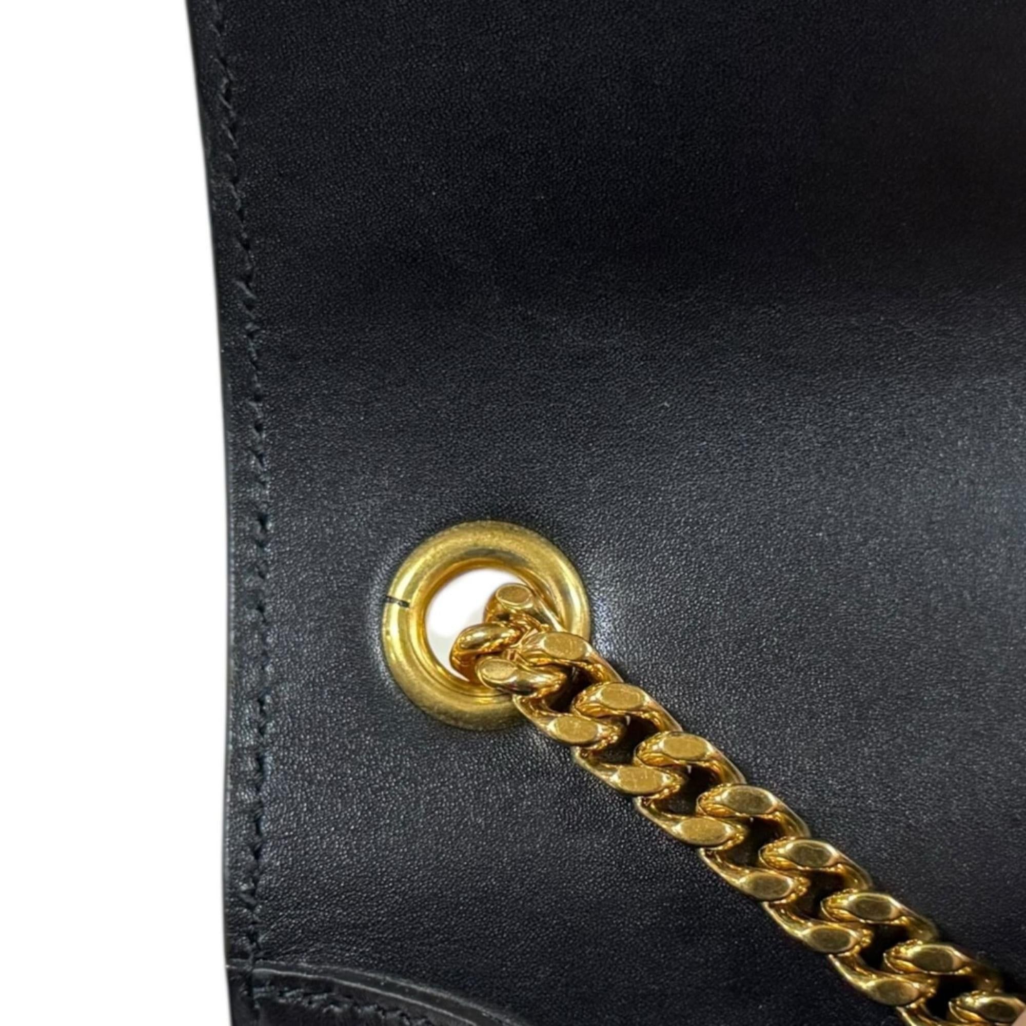 Saint Laurent Paris Saint Laurent Shoulder Bag, Leather, Black, Women's, Pre-owned, Chain Tassel Size ONE SIZE - 8 Thumbnail