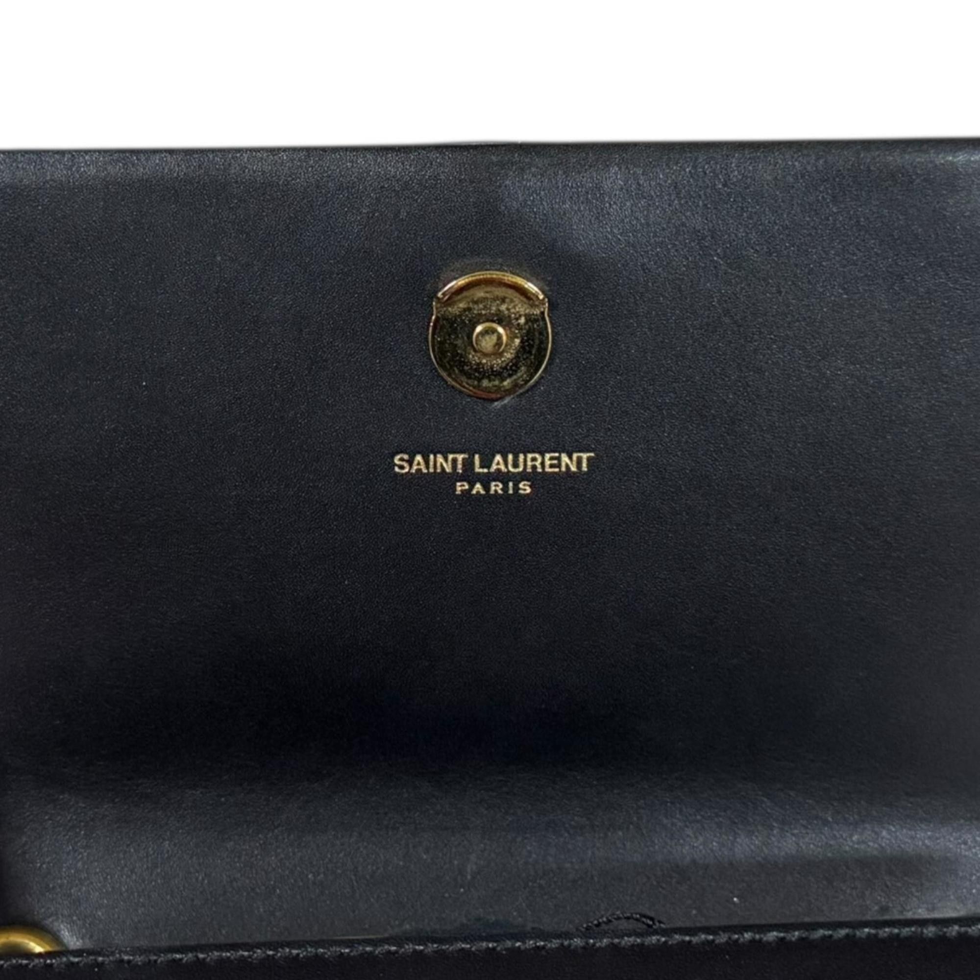 Saint Laurent Paris Saint Laurent Shoulder Bag, Leather, Black, Women's, Pre-owned, Chain Tassel Size ONE SIZE - 7 Thumbnail