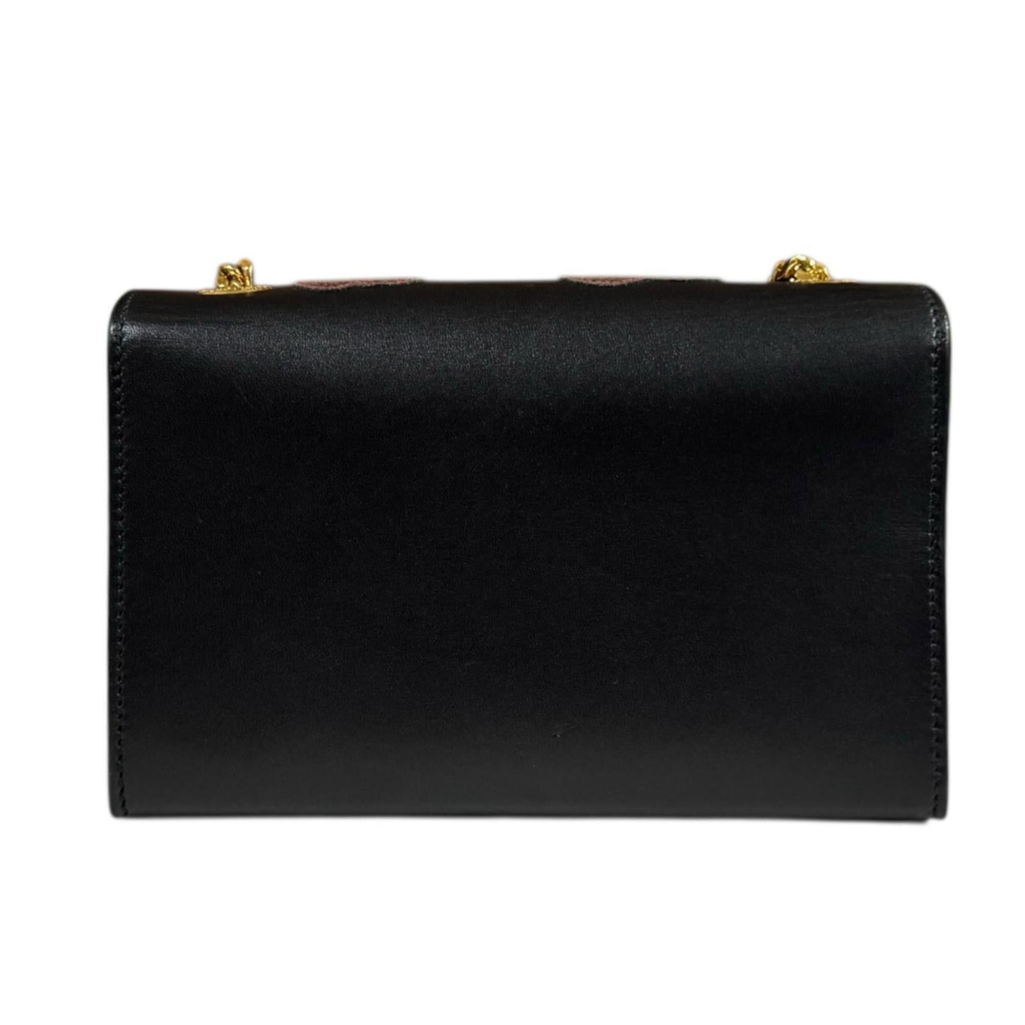 Saint Laurent Paris Saint Laurent Shoulder Bag, Leather, Black, Women's, Pre-owned, Chain Tassel Size ONE SIZE - 3 Thumbnail