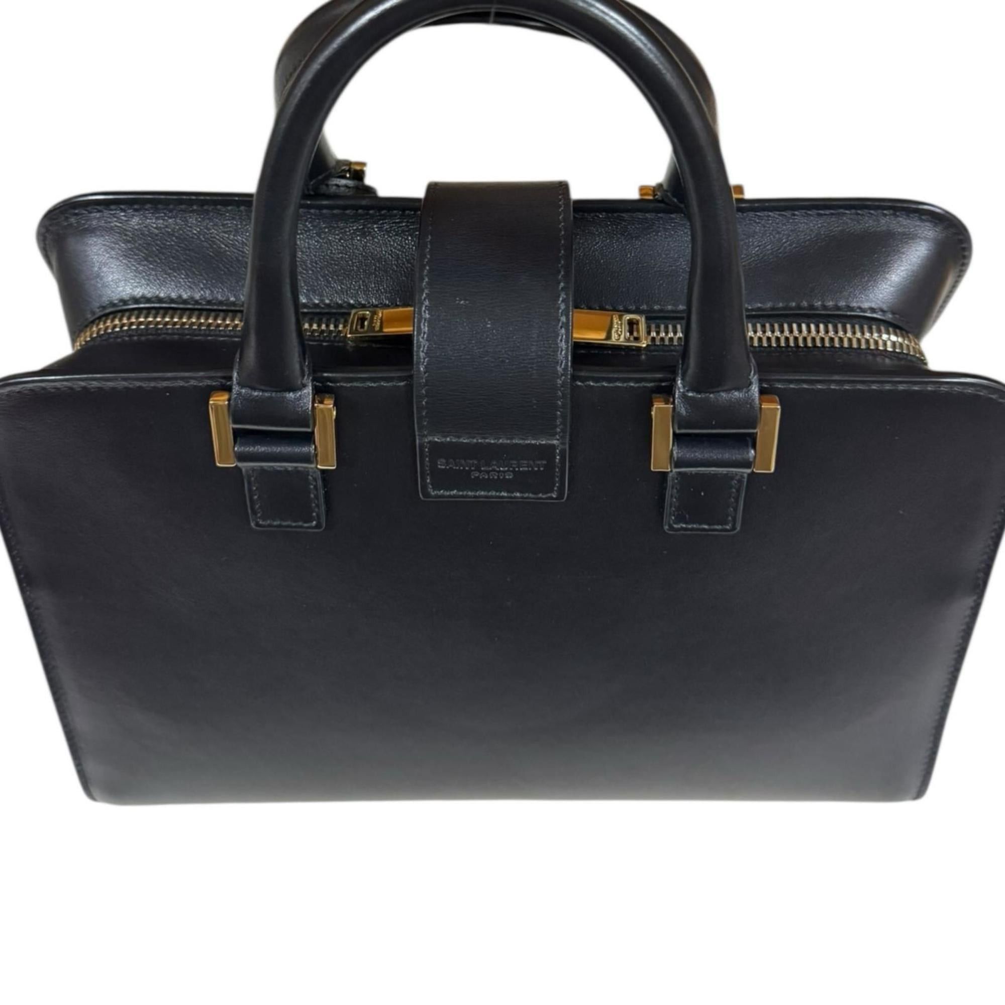 Saint Laurent Paris Saint Laurent Baby Cabas Shoulder Bag, Leather 568853, Black, Women's, Pre-owned, 2-Way Size ONE SIZE - 13 Thumbnail