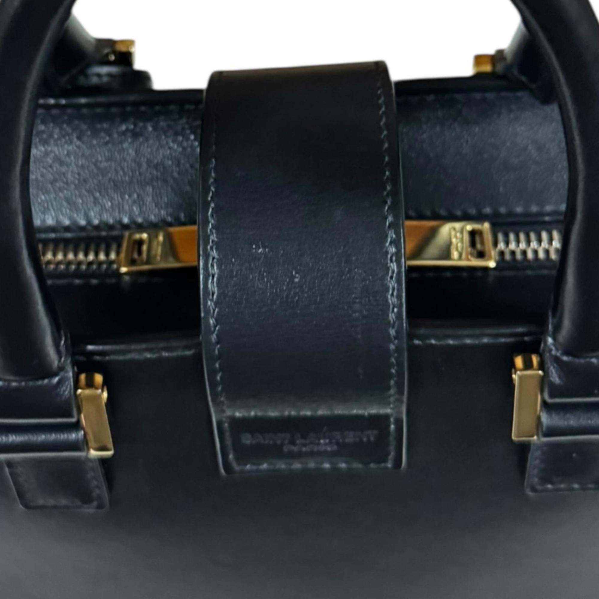Saint Laurent Paris Saint Laurent Baby Cabas Shoulder Bag, Leather 568853, Black, Women's, Pre-owned, 2-Way Size ONE SIZE - 14 Thumbnail