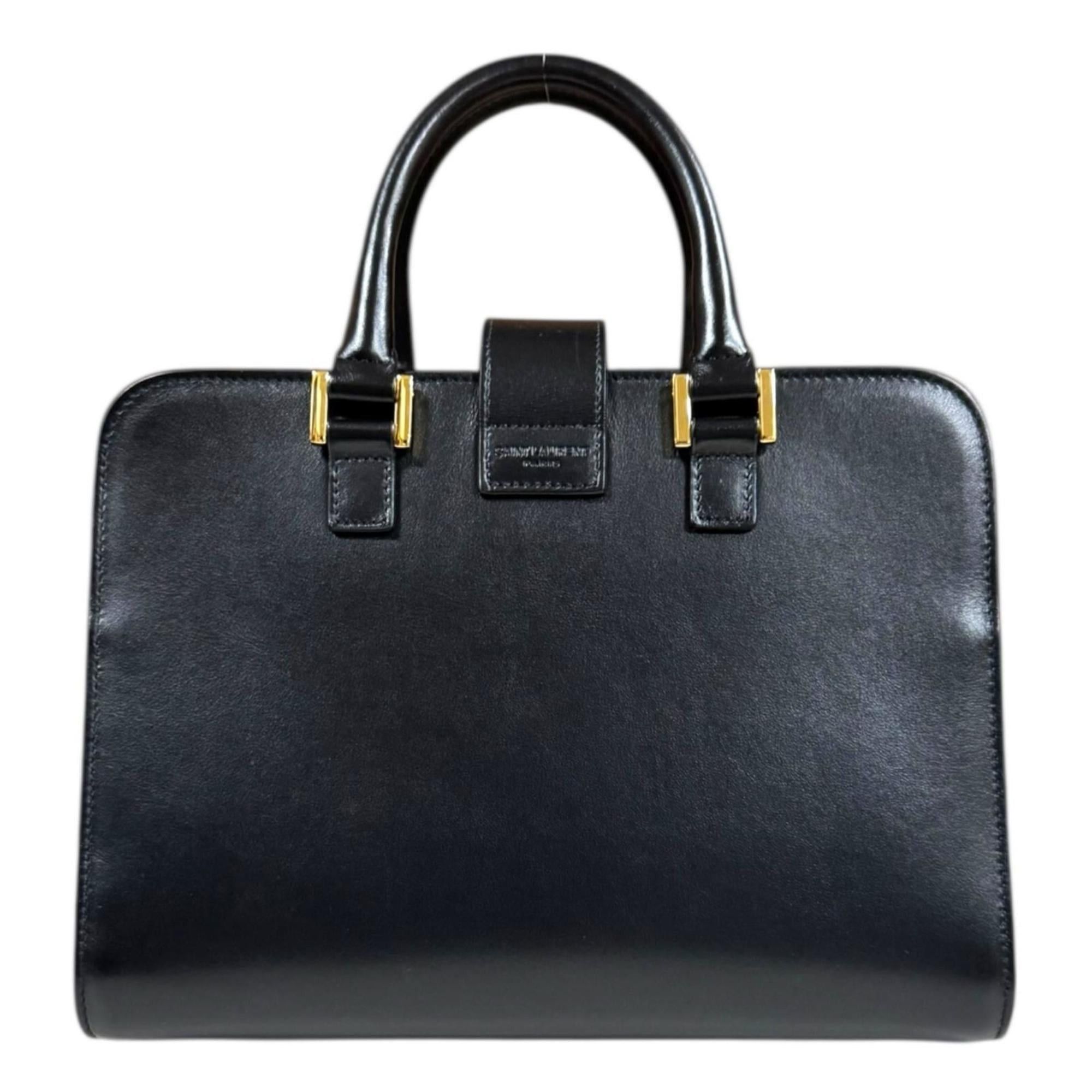 Saint Laurent Paris Saint Laurent Baby Cabas Shoulder Bag, Leather 568853, Black, Women's, Pre-owned, 2-Way Size ONE SIZE - 3 Thumbnail