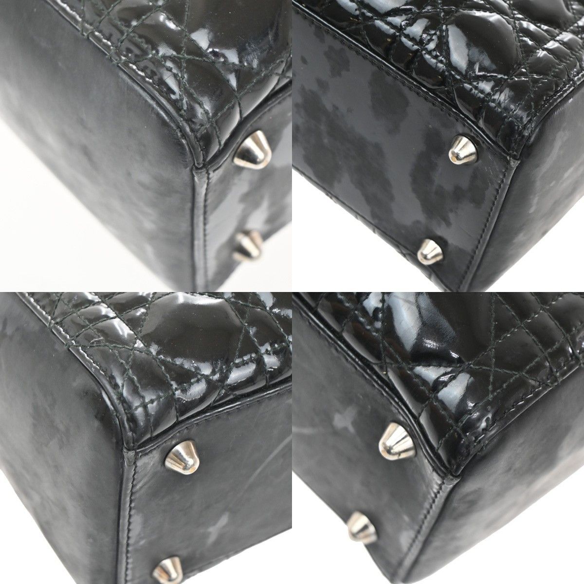 Dior Christian Dior Lady Dior Bag Cannage Quilt Patent Size ONE SIZE - 8 Thumbnail
