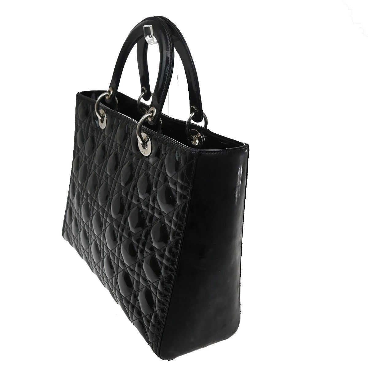 Dior Christian Dior Lady Dior Bag Cannage Quilt Patent Size ONE SIZE - 4 Thumbnail