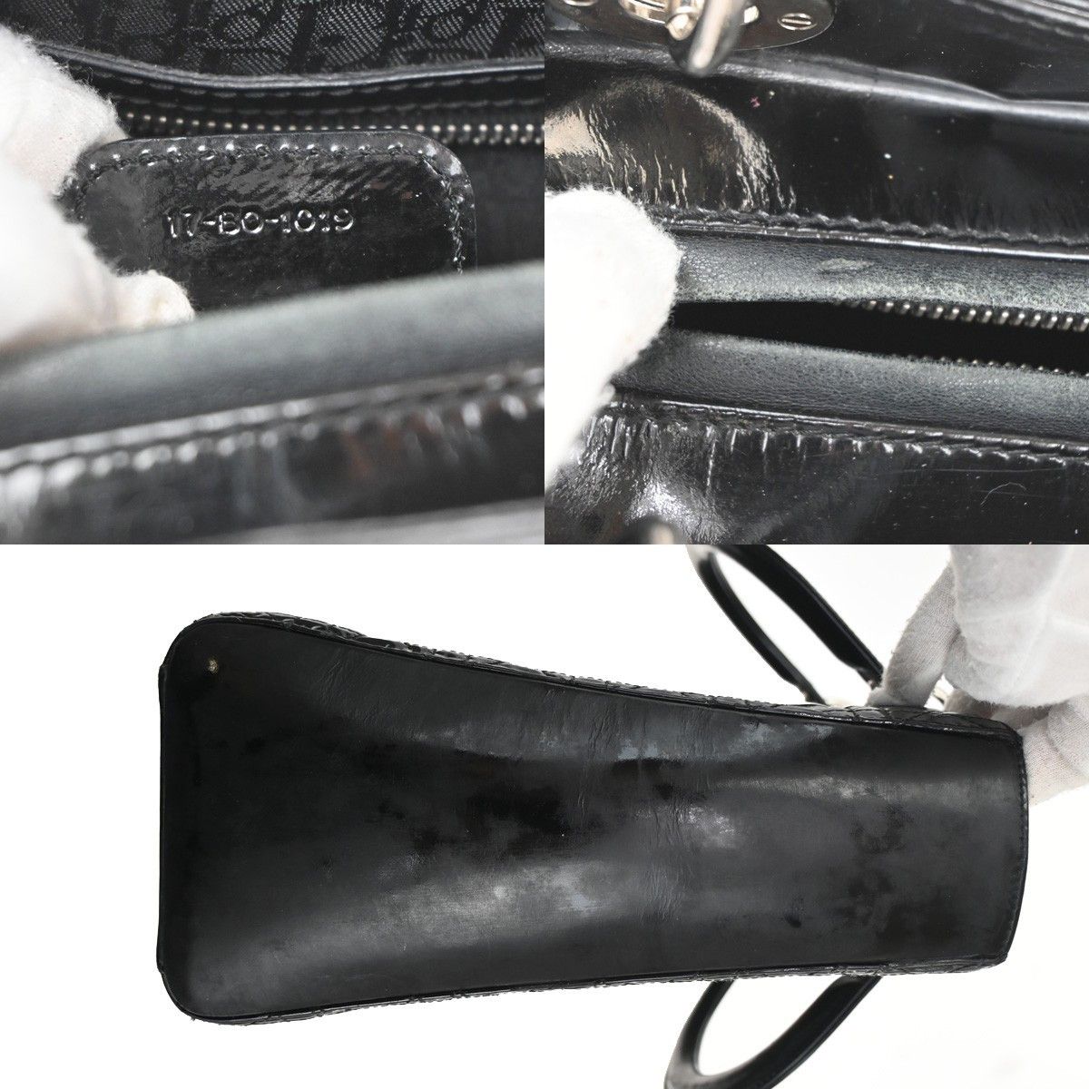 Dior Christian Dior Lady Dior Bag Cannage Quilt Patent Size ONE SIZE - 17 Thumbnail