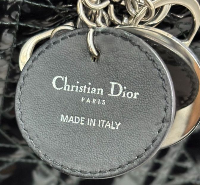 Dior Christian Dior Lady Dior Bag Cannage Quilt Patent Size ONE SIZE - 10 Thumbnail