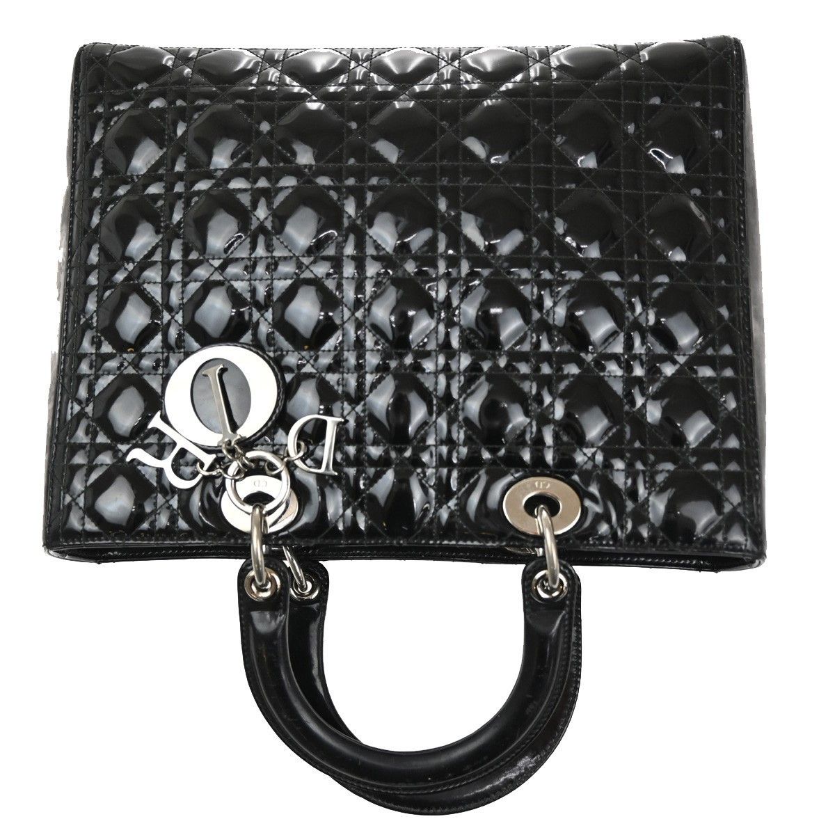 Dior Christian Dior Lady Dior Bag Cannage Quilt Patent Size ONE SIZE - 11 Thumbnail