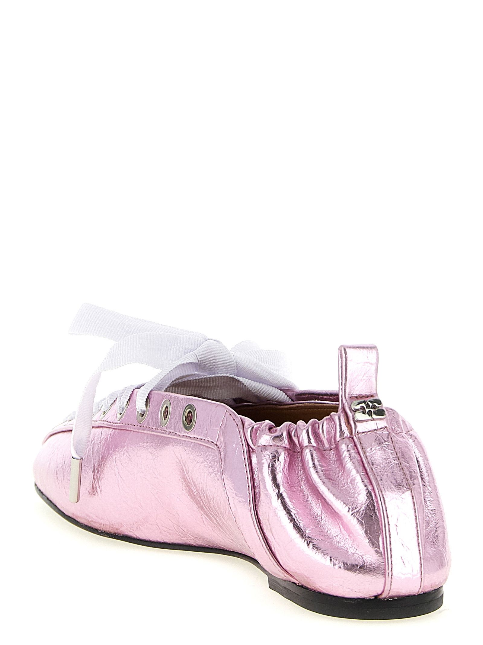 Ganni 'Lace-Up' Ballet Flats Size US 7 / IT 37 - 3 Thumbnail