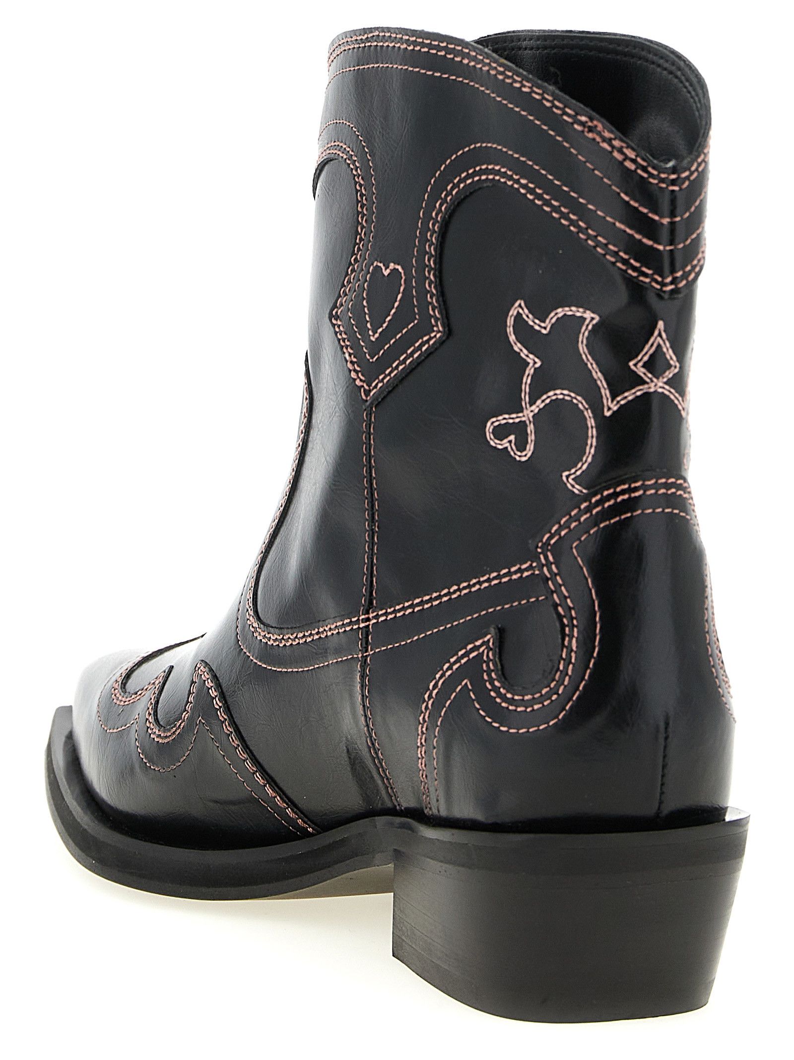 Ganni 'Low Shaft Embroidered Western' Ankle Boots Size US 10 / IT 40 - 3 Thumbnail