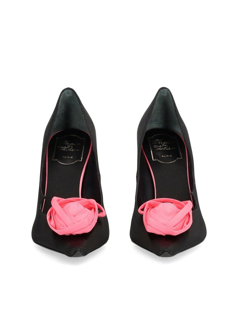 Roger Vivier ROSE VIVIER SATIN PUMPS Size US 7 / IT 37 - 4 Thumbnail