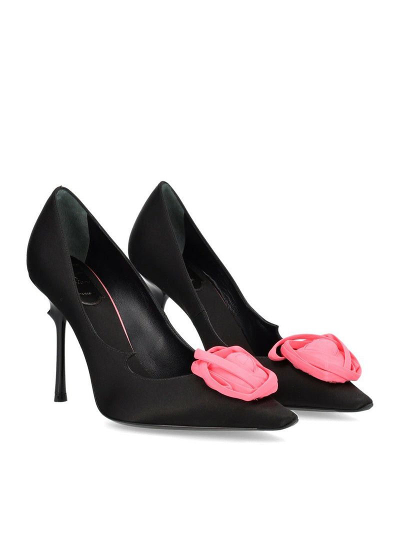Roger Vivier ROSE VIVIER SATIN PUMPS Size US 7 / IT 37 - 2 Thumbnail