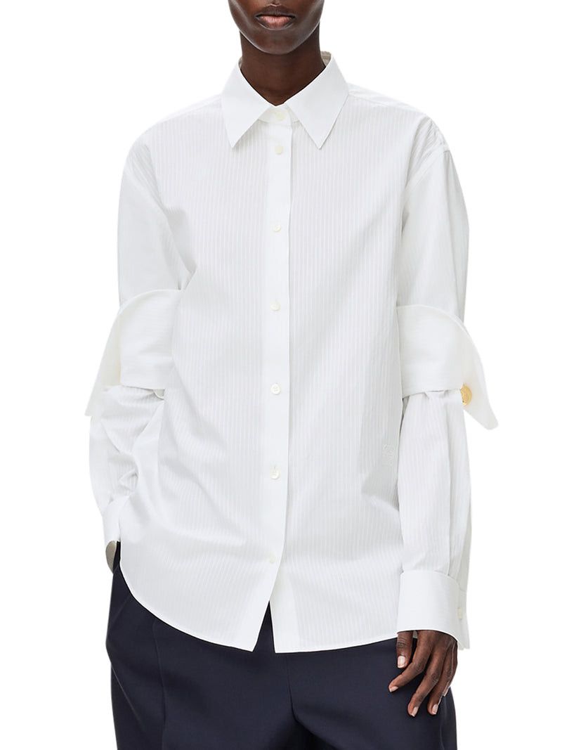 Loewe COTTON SHIRT WITH DOUBLE-LAYER SLEEVES Size M / US 6-8 / IT 42-44 - 3 Thumbnail