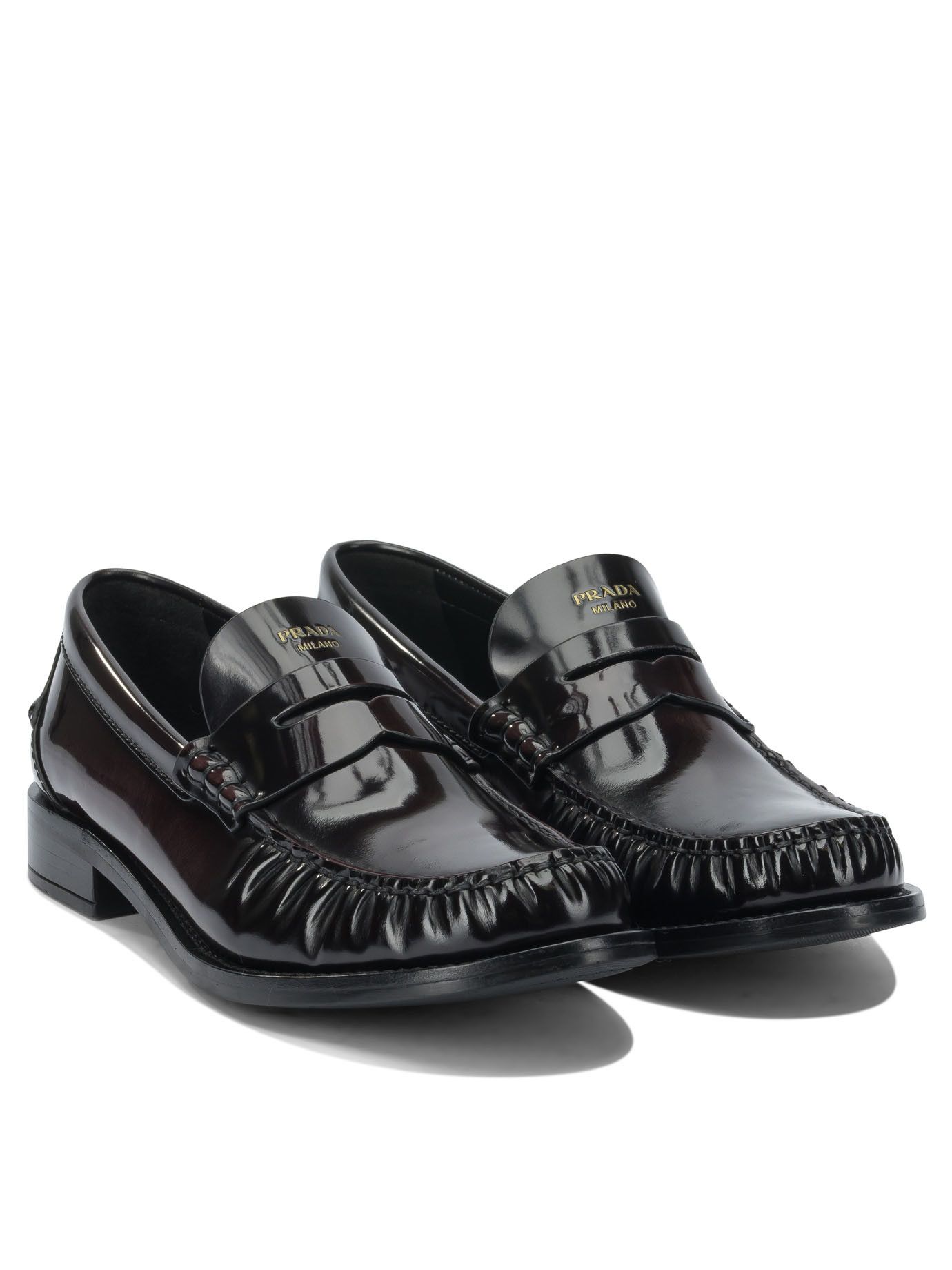 Prada Brushed Leather Loafers IT 40 Women - USA Duties Paid