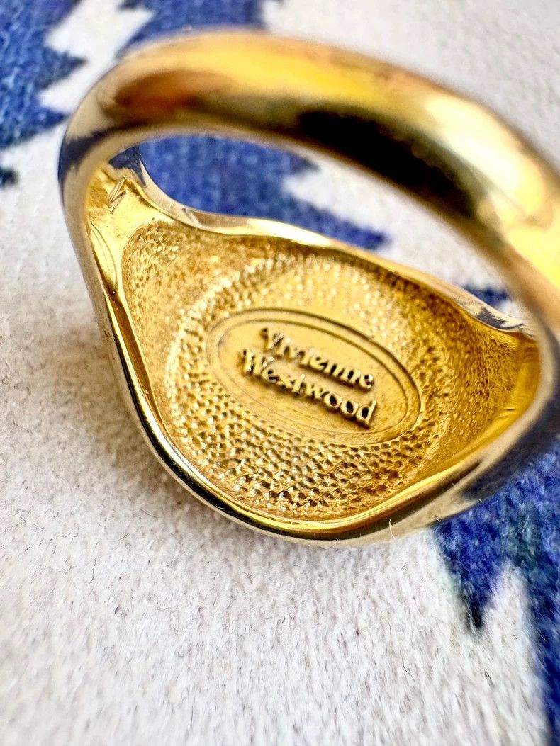 Vivienne Westwood Vivienne Westwood Black Enamel Saturn Ring - dmc Size ONE SIZE - 4 Thumbnail