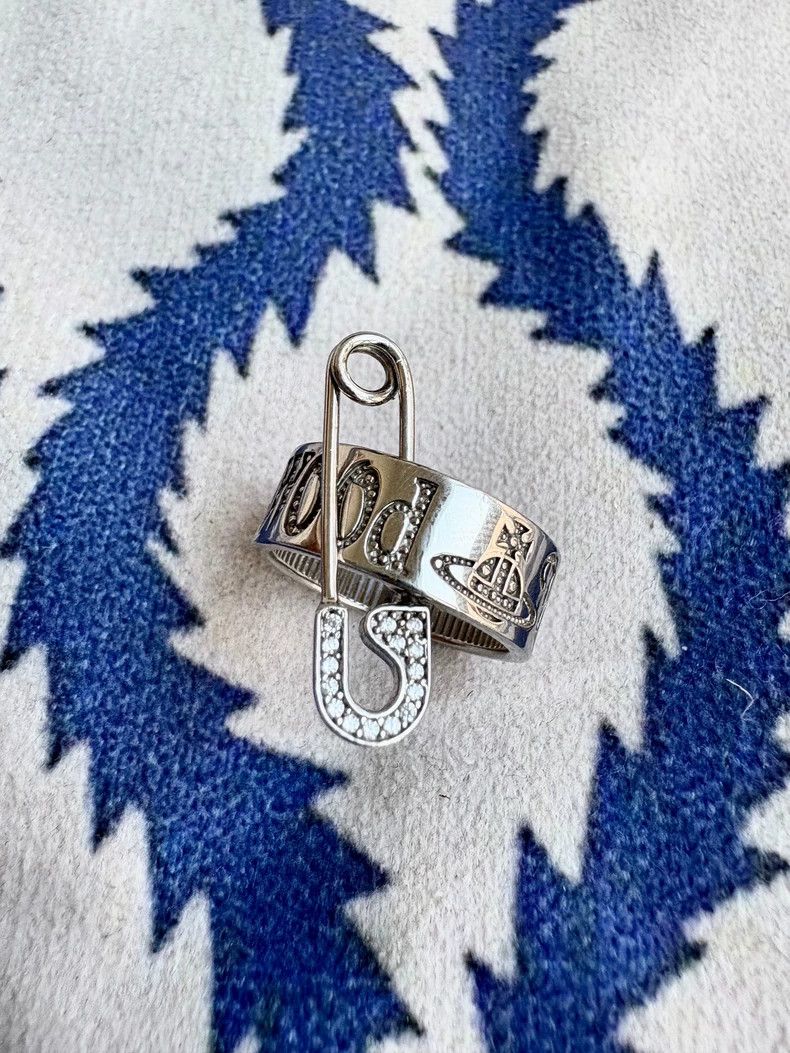 Vivienne Westwood Vivienne Westwood Silver Safety Pin Ring - dmc Size ONE SIZE - 5 Thumbnail