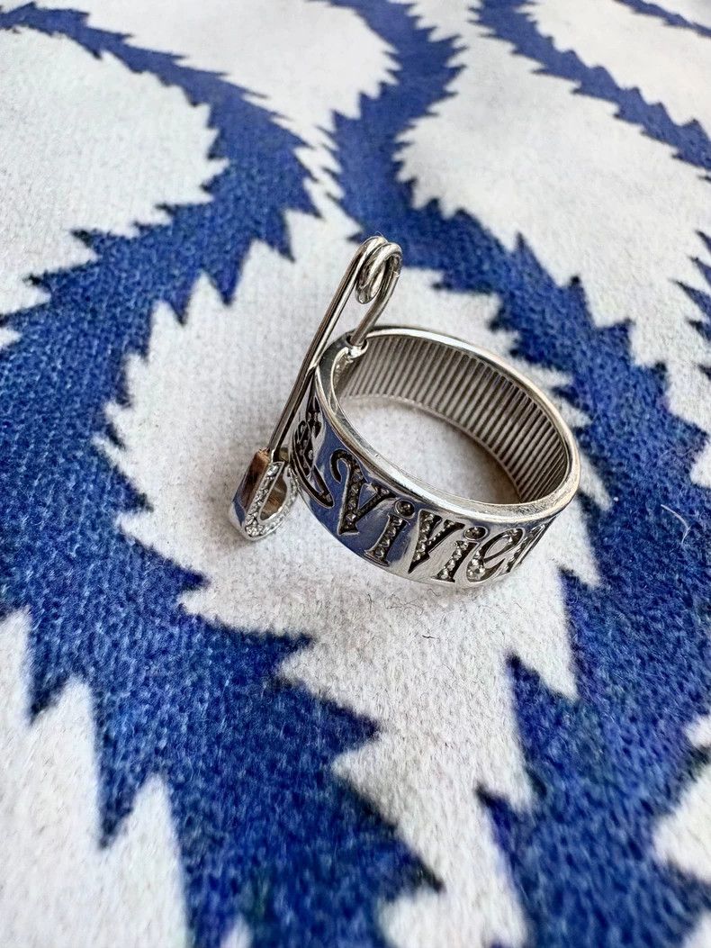 Vivienne Westwood Vivienne Westwood Silver Safety Pin Ring - dmc Size ONE SIZE - 2 Thumbnail