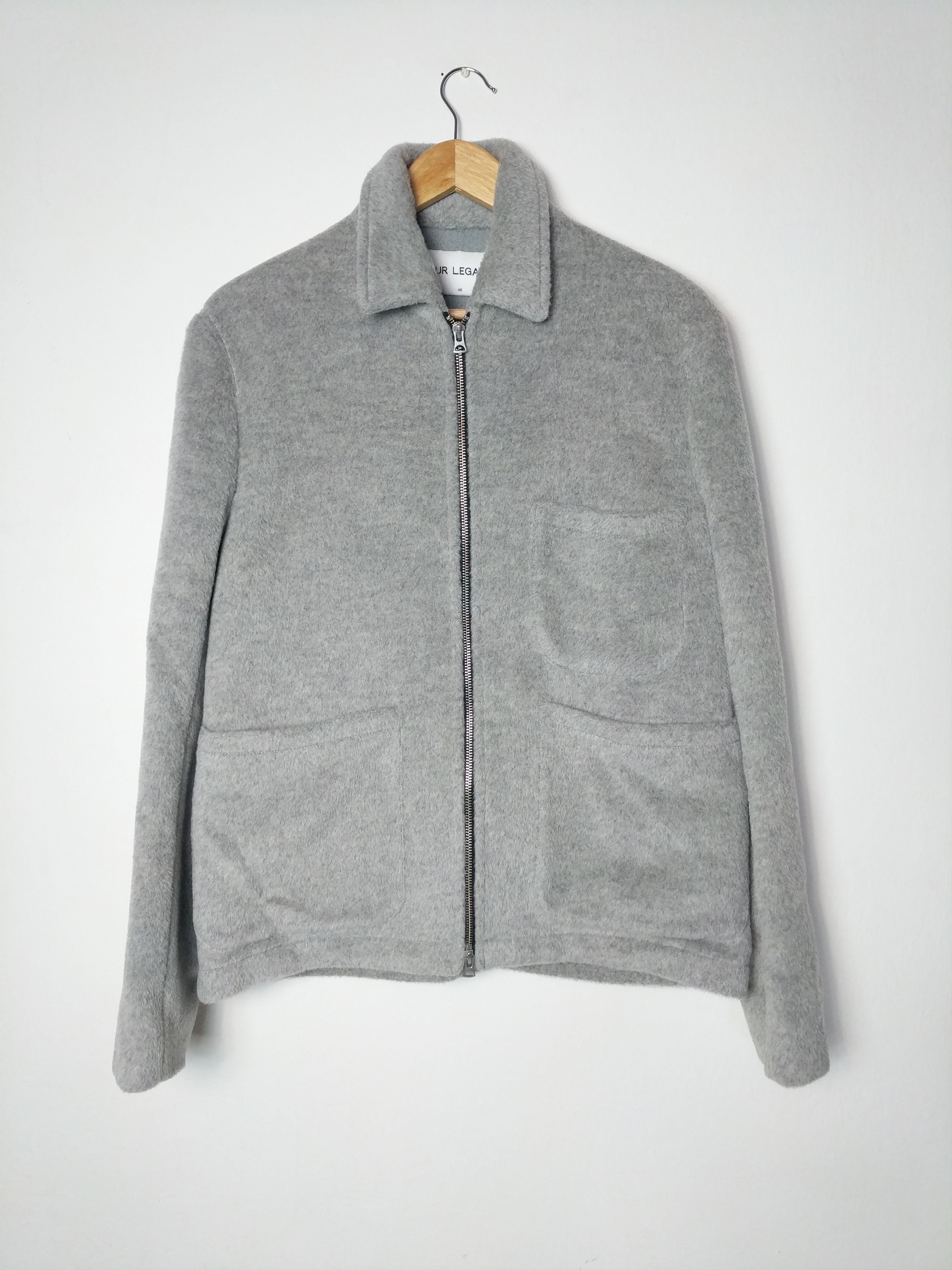 Our Legacy Alpaca Wool Felt Patch Blouson Grey Cillium Size 48 Size US M / EU 48-50 / 2 - 1 Thumbnail